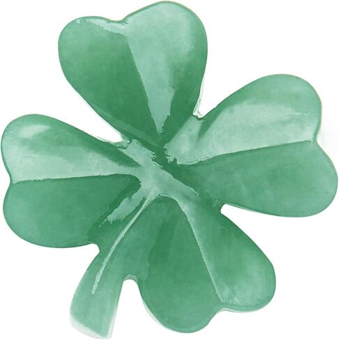 Natural Green Aventurine Four Leaf Clover - Feng Shui Lucky Crystal for Love Positivity, Polished Healing Stone Decor, Birthday Gift for Her Gift for Women Men in Kuwait