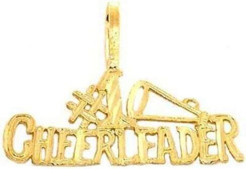 #1 Cheerleader Charm 14k Gold 14mm in Saudi Arabia