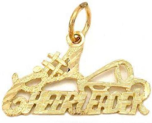 #1 Cheerleader Charm 14k Gold 14mm in Saudi Arabia