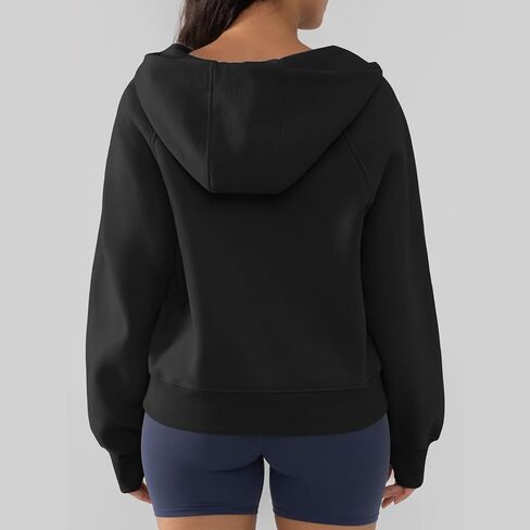 Women's Half-Zip Cropped Pullover - Fleece Quarter-Zip Top, Casual Comfort in Saudi Arabia