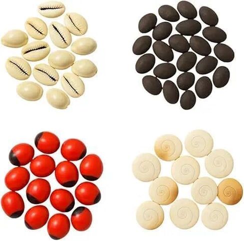 Gomti/Gomati Gawmti Chakra Kamalgatta Kamal Gatte Kaudi Set Safed Kowdi White Kodi for Lakshmi Luxmi Puja Pooja 11 Pcs Each - Pack of 4 Maha Laxmi Pooja Potli Diwali Pooja Attracts Health and Wealth in Saudi Arabia