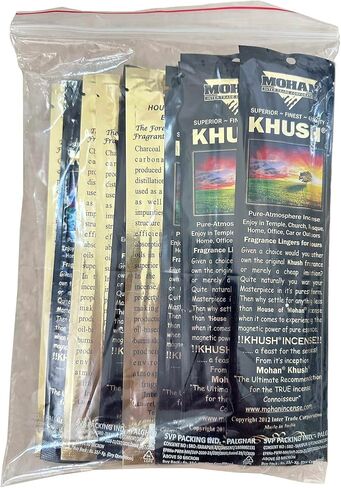 Mohan Incense Khush Scent 1 Pack 250 Sticks (8 Inches Tall) - Maker of The World Famous Khush Scent (Khush) in Saudi Arabia