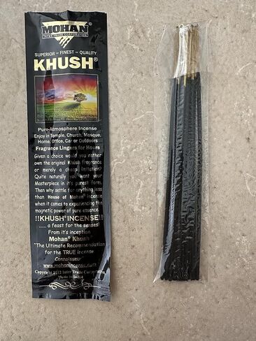 Mohan Incense Khush Scent 1 Pack 250 Sticks (8 Inches Tall) - Maker of The World Famous Khush Scent (Khush) in Saudi Arabia