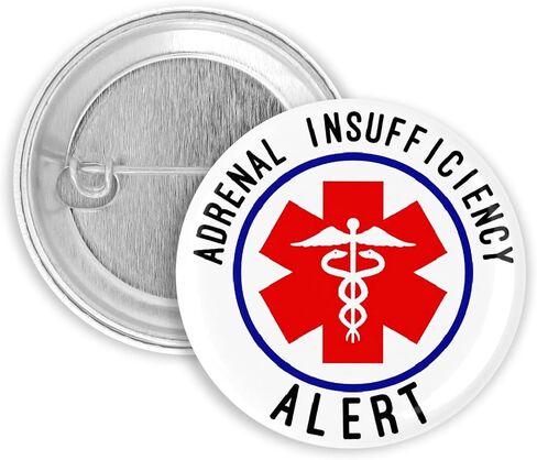 Adrenal Insufficiency Medical Condition Alert Button Pin Large 2.25 Inch Diameter Pinback in Saudi Arabia