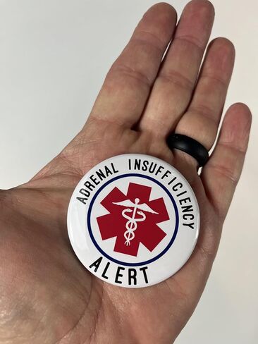 Adrenal Insufficiency Medical Condition Alert Button Pin Large 2.25 Inch Diameter Pinback in Saudi Arabia
