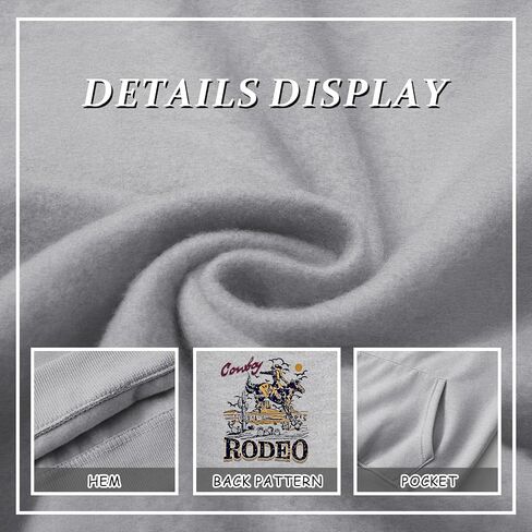Cowboys Graphic Hoodies For Women Western Rodeo Hoodie Country Concert Sweatshirts Vintage Cowboy Fleece Pullover in Saudi Arabia