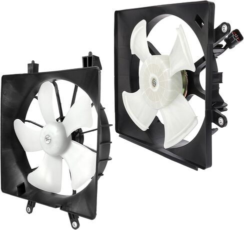 FINDAUTO 2*Radiator Cooling Fan Replacement Fits 2001-2005 for Honda Civic in Saudi Arabia