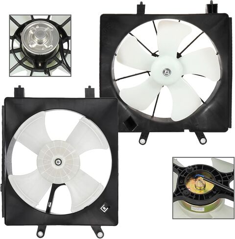 FINDAUTO 2*Radiator Cooling Fan Replacement Fits 2001-2005 for Honda Civic in Saudi Arabia