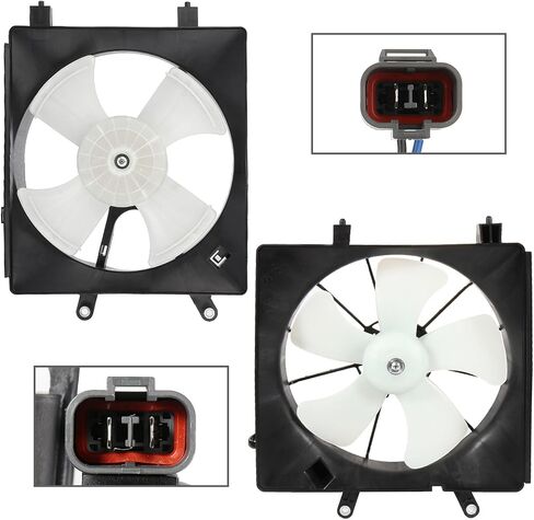FINDAUTO 2*Radiator Cooling Fan Replacement Fits 2001-2005 for Honda Civic in Saudi Arabia