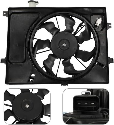 OCPTY Radiator Cooling Fan fit for 2011-2014 for Hyundai for Elantra / 2013 for Hyundai for Elantra Coupe / 2013-2015 for Hyundai for Elantra GT / 2014 for Kia for Forte,Replace 622580 Cooling Fan in Saudi Arabia
