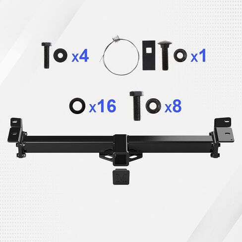 Trailer Hitch, 2 inch Towing Hitch Receiver with Class 3 Hitch Cover Compatible with Jeep Wrangler 1997-2006 in Saudi Arabia