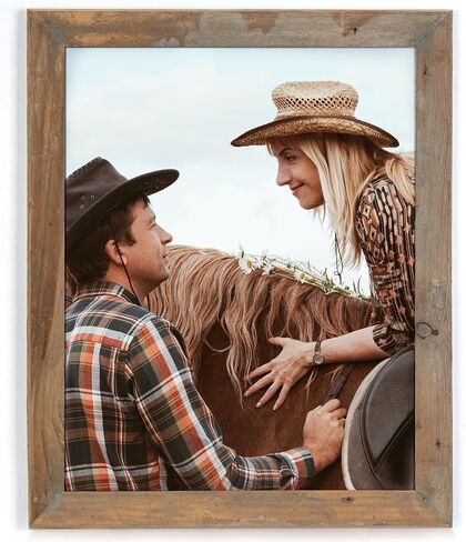 Rustic Picture Frame 8x10, 100% Reclaimed Wood Frame with Tempered Glass, Farmhouse Style Photo Frame 8''x10'' Distressed & Vintage Looking Wall Decor Gallery Wall Frame Set Mounting or Table Display in Kuwait