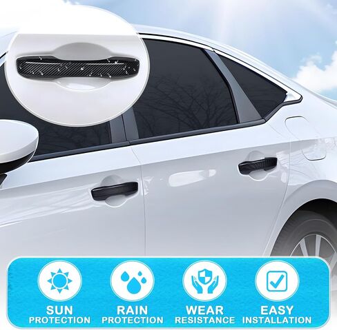 غطاء مقبض الباب يناسب 11th Civic، الملحقات الخارجية لحماية المقبض المتوافقة مع Civic 2022-2026، Accord 2023-2026، CR-V/HR-V 2023-2026، أسود لامع in Saudi Arabia