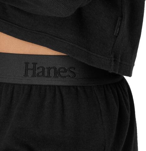 Hanes womens Sleepwear Set, Originals Supersoft Comfywear Long-sleeve Top & Sleep Shorts, Loungewear Set for Women in Saudi Arabia
