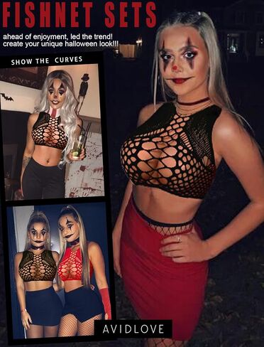Avidlove Womens Fishnet Lingerie for Women Sexy Two Piece Lingerie Set Stripper Outfit in Saudi Arabia
