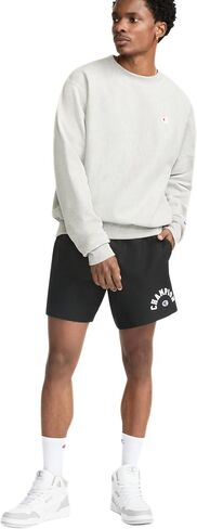 Champion Mens Reverse Weave Relay Cut Off Shorts, 7", Arch Logo in Saudi Arabia