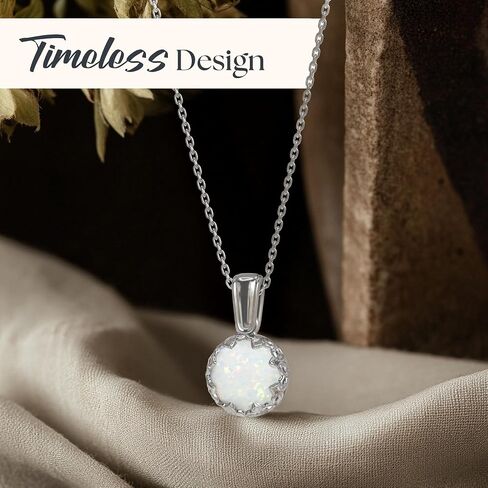 925 Sterling Silver Gemstone Necklace for Women - Birthstone Necklace for Women - Dainty Silver Necklace - Necklaces for Women Silver - Dainty Necklace for Women - Gemstone Jewelry Silver in Saudi Arabia