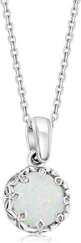 925 Sterling Silver Gemstone Necklace for Women - Birthstone Necklace for Women - Dainty Silver Necklace - Necklaces for Women Silver - Dainty Necklace for Women - Gemstone Jewelry Silver in Saudi Arabia