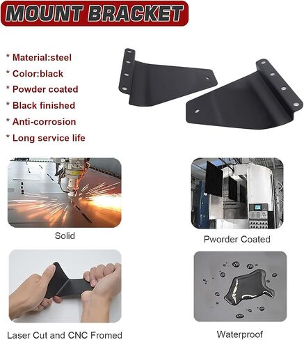 WSays السقف العلوي Pro-Fit Cage 52 بوصة 300 واط LED شريط إضاءة منحني طقم دعامة تثبيت وعمود جانبي خلفي 2 × 3 بوصة 24 واط دعامة تثبيت مع مجموعة أسلاك متوافقة مع Can-Am Defender 2016-2023 in Saudi Arabia