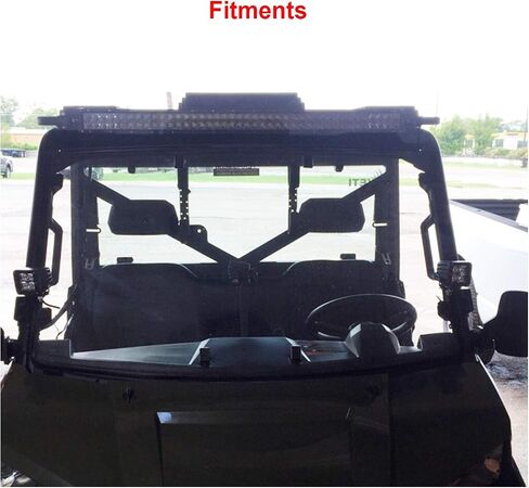 WSays السقف العلوي Pro-Fit Cage 52 بوصة 300 واط LED شريط إضاءة منحني طقم دعامة تثبيت وعمود جانبي خلفي 2 × 3 بوصة 24 واط دعامة تثبيت مع مجموعة أسلاك متوافقة مع Can-Am Defender 2016-2023 in Saudi Arabia