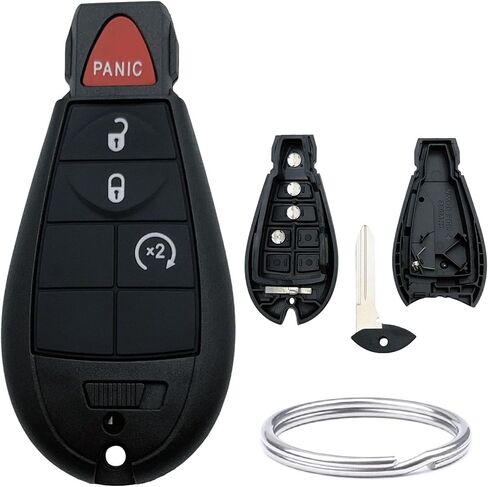 Replacement for Jeep Key Fob Shell Cover Fits for Dodge RAM 1500 2500 3500 Grand Caravan Journey Durango Jeep Grand Cherokee Keyless Entry Key Fob Case (3-Button) in Saudi Arabia