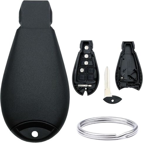 Replacement for Jeep Key Fob Shell Cover Fits for Dodge RAM 1500 2500 3500 Grand Caravan Journey Durango Jeep Grand Cherokee Keyless Entry Key Fob Case (3-Button) in Saudi Arabia