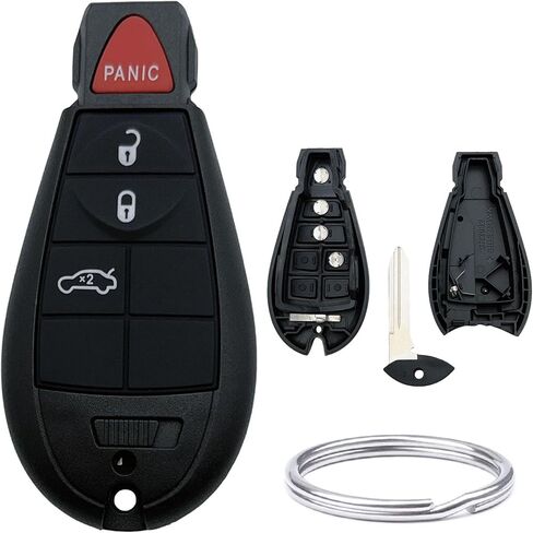 Replacement for Jeep Key Fob Shell Cover Fits for Dodge RAM 1500 2500 3500 Grand Caravan Journey Durango Jeep Grand Cherokee Keyless Entry Key Fob Case (3-Button) in Saudi Arabia