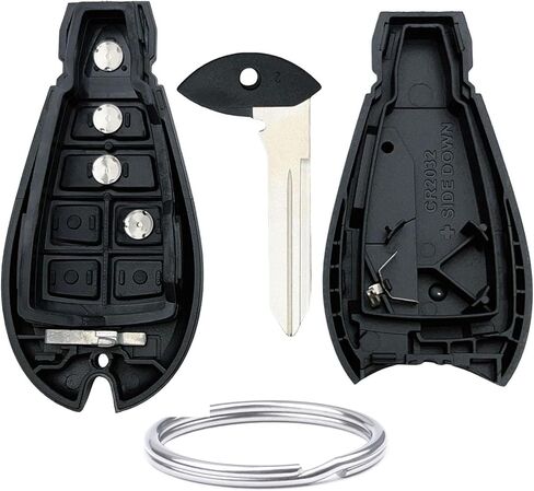 Replacement for Jeep Key Fob Shell Cover Fits for Dodge RAM 1500 2500 3500 Grand Caravan Journey Durango Jeep Grand Cherokee Keyless Entry Key Fob Case (3-Button) in Saudi Arabia
