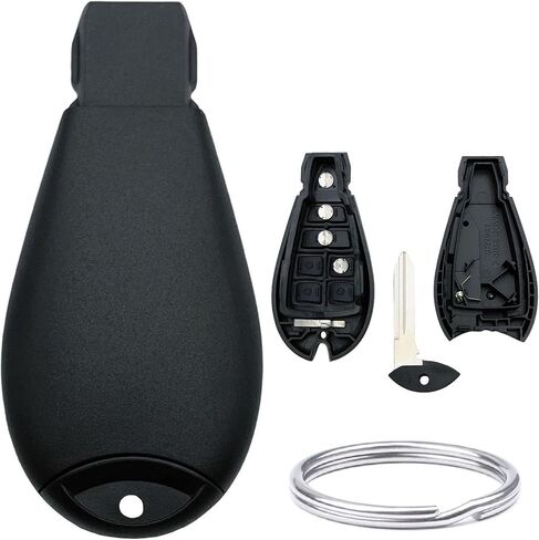 Replacement for Jeep Key Fob Shell Cover Fits for Dodge RAM 1500 2500 3500 Grand Caravan Journey Durango Jeep Grand Cherokee Keyless Entry Key Fob Case (3-Button) in Saudi Arabia