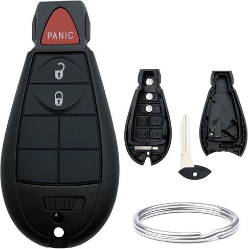 Replacement for Jeep Key Fob Shell Cover Fits for Dodge RAM 1500 2500 3500 Grand Caravan Journey Durango Jeep Grand Cherokee Keyless Entry Key Fob Case (3-Button) in Saudi Arabia