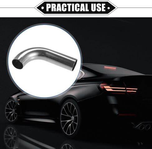 Bend Elbow Pipe Tube, 1" OD 4" 2.36" Leg 90 Degree DIY Exhaust Pipe Intercooler Air Intake Tube Universal for Car Truck Automotive Durable 304 Stainless Steel Silver Tone in Saudi Arabia