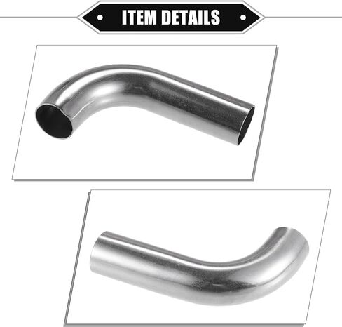 Bend Elbow Pipe Tube, 1" OD 4" 2.36" Leg 90 Degree DIY Exhaust Pipe Intercooler Air Intake Tube Universal for Car Truck Automotive Durable 304 Stainless Steel Silver Tone in Saudi Arabia