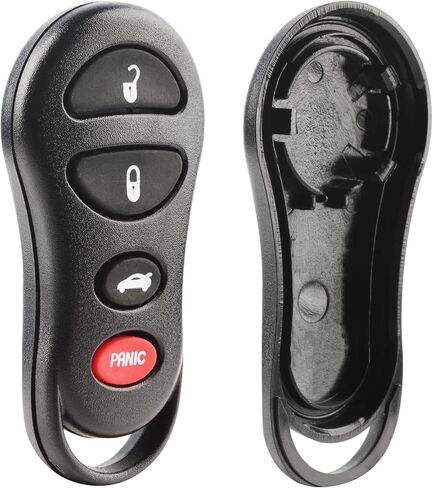 Replacement For 1998-2008 Chrysler Dodge Jeep 4-Button Remote Key Fob Shell Case GQ43VT17T (Set of 2) in Saudi Arabia