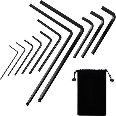 14PCS Guitar Truss Rod Allen Wrench Set, Include 6.35mm 7mm 8mm Pocket Truss Rod Hex Box Wrench and 4mm 5mm Lengthened Ball End Truss Rod Wrench for Guitar Bass Neck Bridge Nut Screw Adjustment in Saudi Arabia