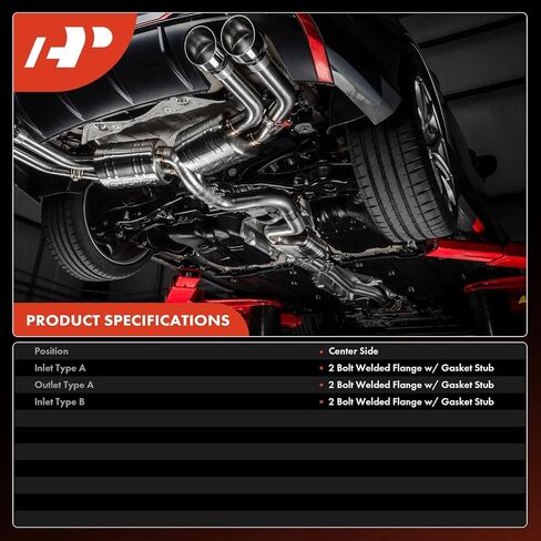 A-Premium Center Catalytic Converter Kit Direct-Fit Compatible with Toyota Avalon 2000-2004 3.0L & Lexus ES300 1999-2001 3.0L, EPA Compliant in Saudi Arabia