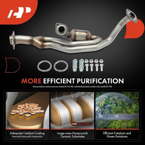A-Premium Center Catalytic Converter Kit Direct-Fit Compatible with Toyota Avalon 2000-2004 3.0L & Lexus ES300 1999-2001 3.0L, EPA Compliant in Saudi Arabia