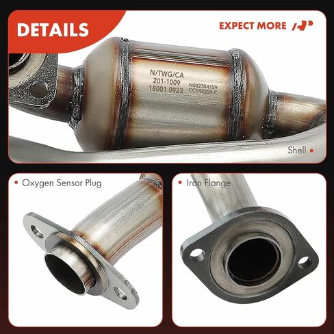 A-Premium Center Catalytic Converter Kit Direct-Fit Compatible with Toyota Avalon 2000-2004 3.0L & Lexus ES300 1999-2001 3.0L, EPA Compliant in Saudi Arabia