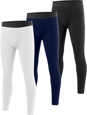 Boys Compression Pants Leggings, Quick Dry Youth Athletic Tights, Kids Basketball Base Layer for Sports Running in Saudi Arabia