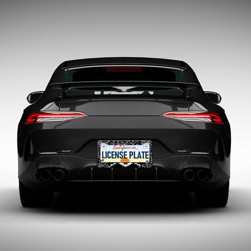 Bat License Plate Frames - 2 Pack Front Rear Sprider Web Bat Goth Gothic License Plates Holder Covers, Aluminum Metal Rust-Proof Waterproof Car Tag Frame with Screws Fasteners Caps in Saudi Arabia