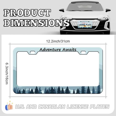 Bat License Plate Frames - 2 Pack Front Rear Sprider Web Bat Goth Gothic License Plates Holder Covers, Aluminum Metal Rust-Proof Waterproof Car Tag Frame with Screws Fasteners Caps in Saudi Arabia