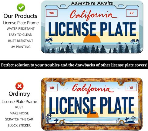 Bat License Plate Frames - 2 Pack Front Rear Sprider Web Bat Goth Gothic License Plates Holder Covers, Aluminum Metal Rust-Proof Waterproof Car Tag Frame with Screws Fasteners Caps in Saudi Arabia