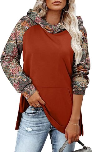 KISSMODA Womens Casual Hoodies Long Sleeve Sweatshirts Comfy Pullover Fleece Sweaters Winter Fall Outfits Fashion Clothes in Kuwait