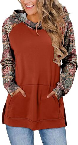 KISSMODA Womens Casual Hoodies Long Sleeve Sweatshirts Comfy Pullover Fleece Sweaters Winter Fall Outfits Fashion Clothes in Kuwait
