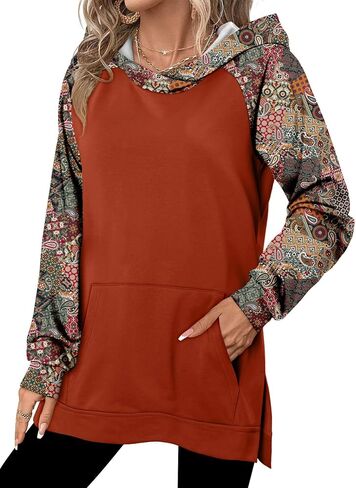 KISSMODA Womens Casual Hoodies Long Sleeve Sweatshirts Comfy Pullover Fleece Sweaters Winter Fall Outfits Fashion Clothes in Kuwait