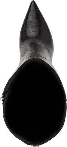 Guess Women's WAYLA Knee High Boot, Dark Brown Croco 200, 7.5 in Saudi Arabia