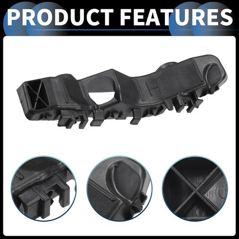 Bumper Support Bracket, Left and Right Side Front Bumper Retainer Bracket Hold Mount for Kia Picanto 2017 ABS Plastic Black, 1 Pair in Saudi Arabia