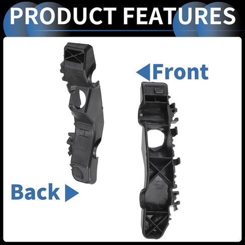 Bumper Support Bracket, Left and Right Side Front Bumper Retainer Bracket Hold Mount for Kia Picanto 2017 ABS Plastic Black, 1 Pair in Saudi Arabia