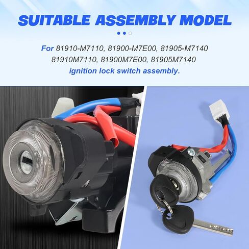 Ignition Lock Cylinder Starter Switch w/ 2 Keys Assembly 86569718 Compatible with New Holland Tractor 1530 1630 1725 1925 TC25 TC25D TC29 TC29D TC33 TC33D, 5A 12V, 2 Positions in Saudi Arabia