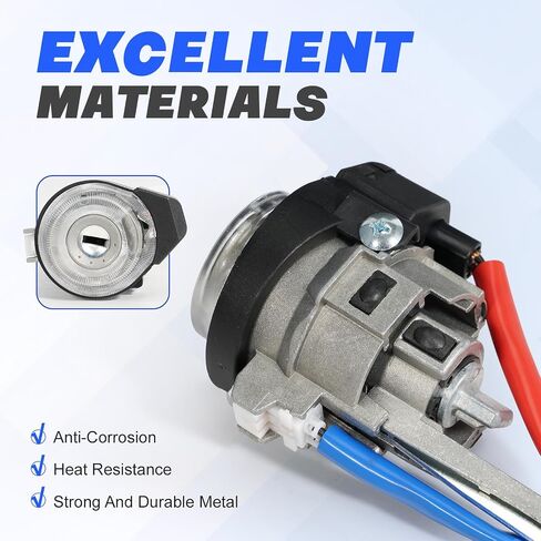 Ignition Lock Cylinder Starter Switch w/ 2 Keys Assembly 86569718 Compatible with New Holland Tractor 1530 1630 1725 1925 TC25 TC25D TC29 TC29D TC33 TC33D, 5A 12V, 2 Positions in Saudi Arabia