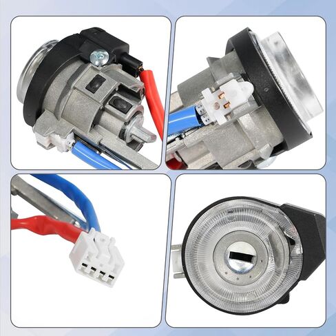 Ignition Lock Cylinder Starter Switch w/ 2 Keys Assembly 86569718 Compatible with New Holland Tractor 1530 1630 1725 1925 TC25 TC25D TC29 TC29D TC33 TC33D, 5A 12V, 2 Positions in Saudi Arabia